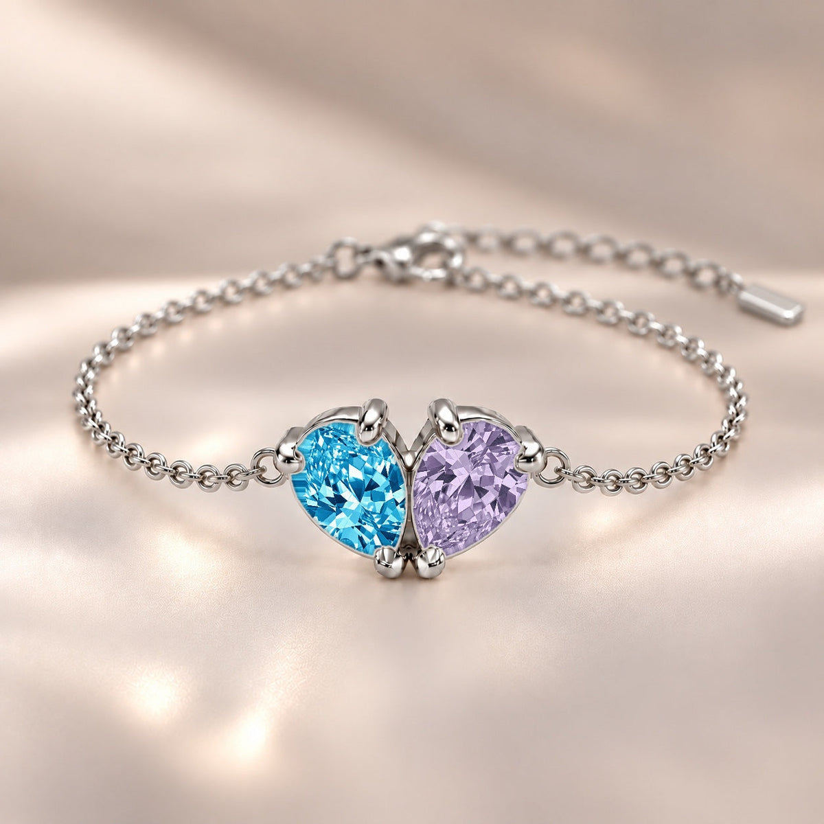 Demi Heart Bracelet - Silver Finish