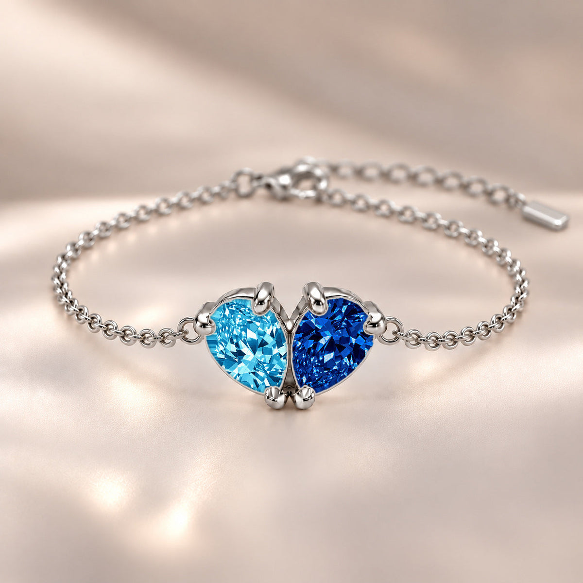 Demi Heart Bracelet - Silver Finish