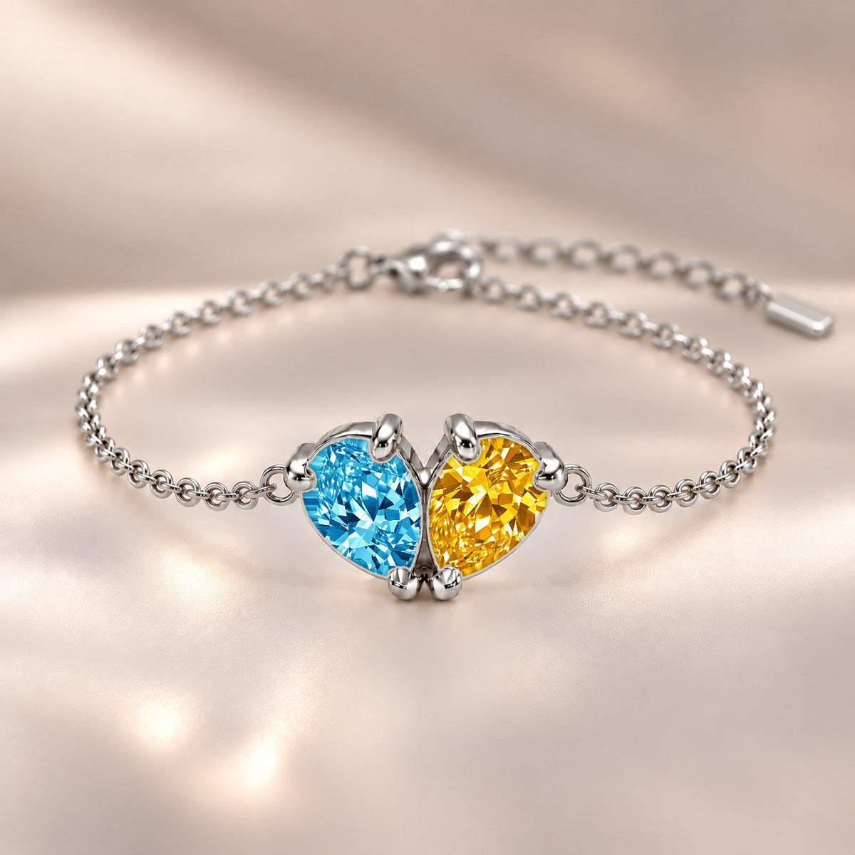 Demi Heart Bracelet - Silver Finish