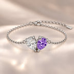 Demi Heart Bracelet - Silver Finish