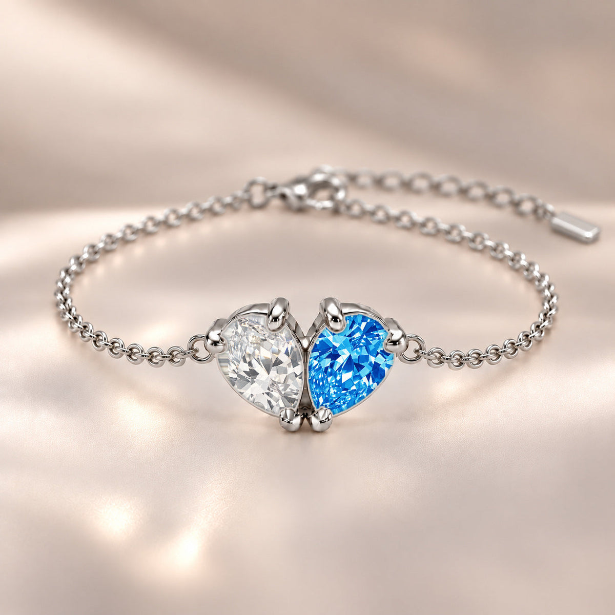 Demi Heart Bracelet - Silver Finish
