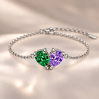 Demi Heart Bracelet - Silver Finish