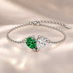 Demi Heart Bracelet - Silver Finish