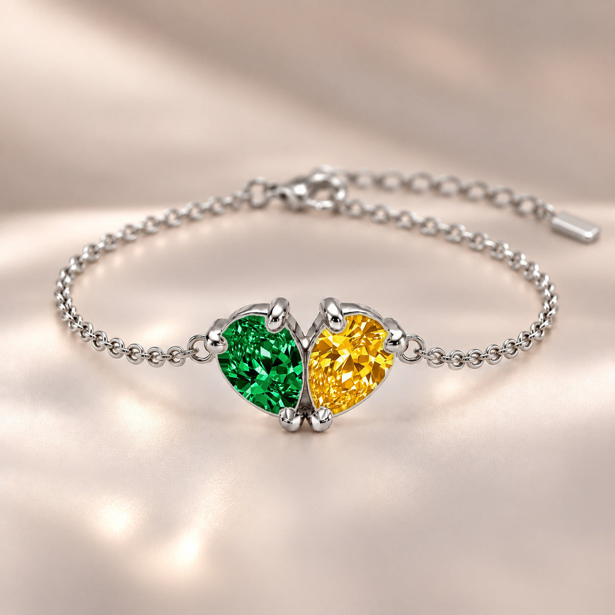 Demi Heart Bracelet - Silver Finish