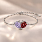 Demi Heart Bracelet - Silver Finish