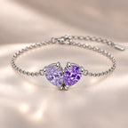 Demi Heart Bracelet - Silver Finish