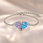 Demi Heart Bracelet - Silver Finish