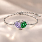Demi Heart Bracelet - Silver Finish