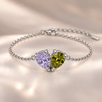 Demi Heart Bracelet - Silver Finish
