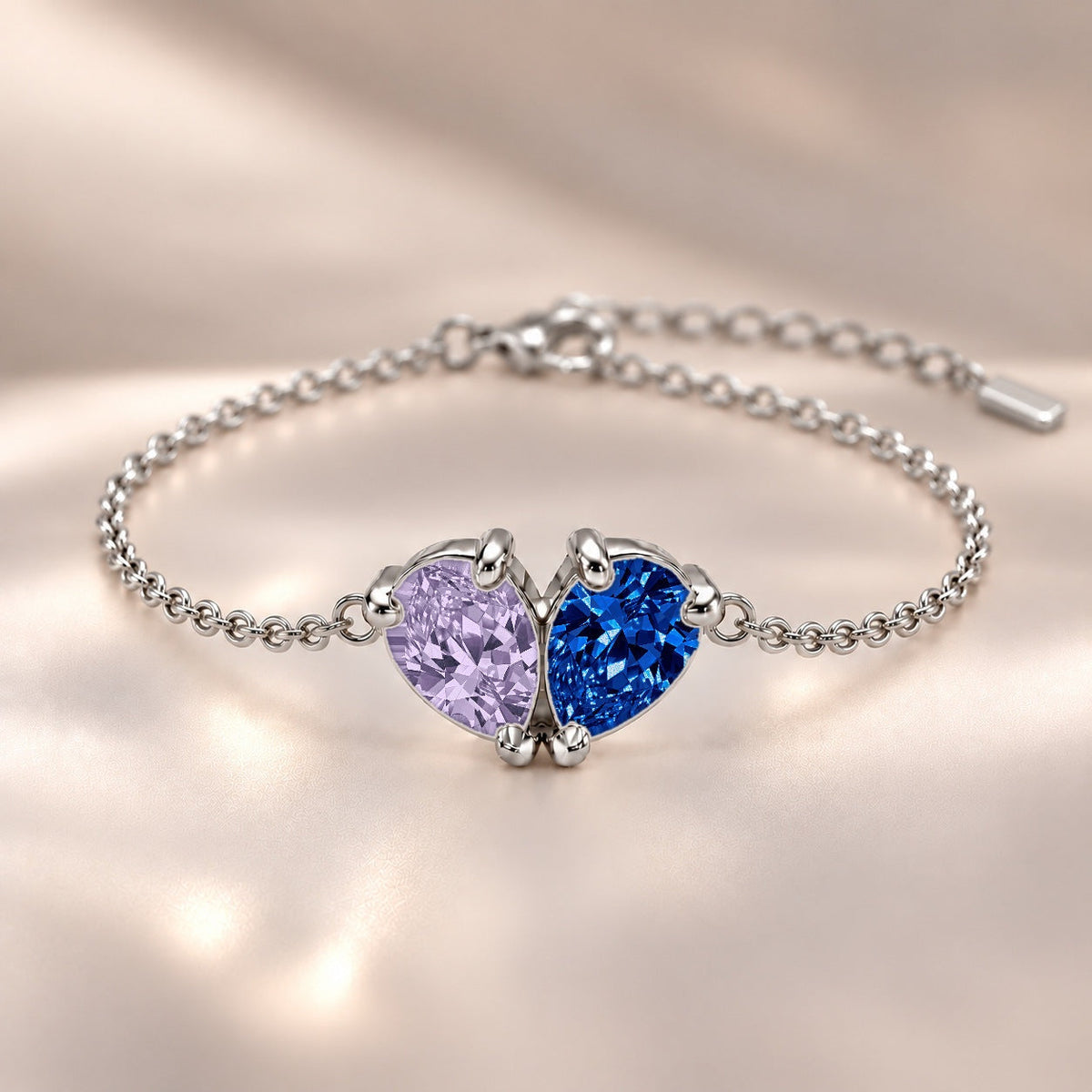 Demi Heart Bracelet - Silver Finish