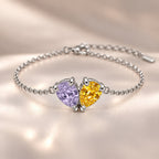 Demi Heart Bracelet - Silver Finish