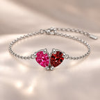 Demi Heart Bracelet - Silver Finish