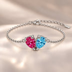 Demi Heart Bracelet - Silver Finish