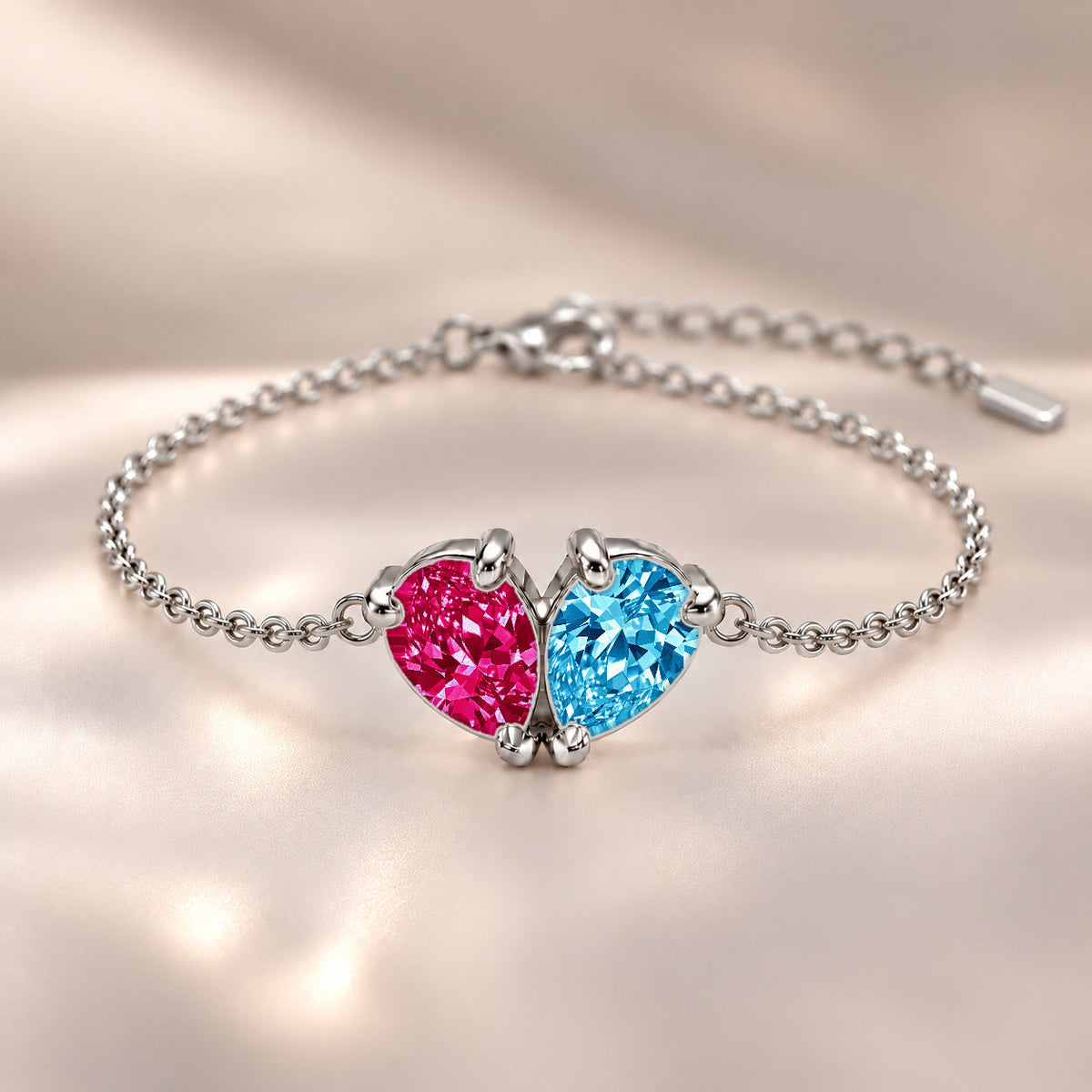 Demi Heart Bracelet - Silver Finish