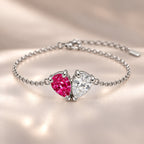 Demi Heart Bracelet - Silver Finish