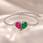 Demi Heart Bracelet - Silver Finish
