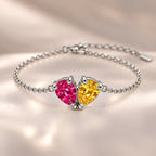 Demi Heart Bracelet - Silver Finish