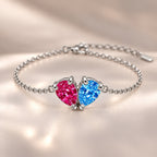 Demi Heart Bracelet - Silver Finish