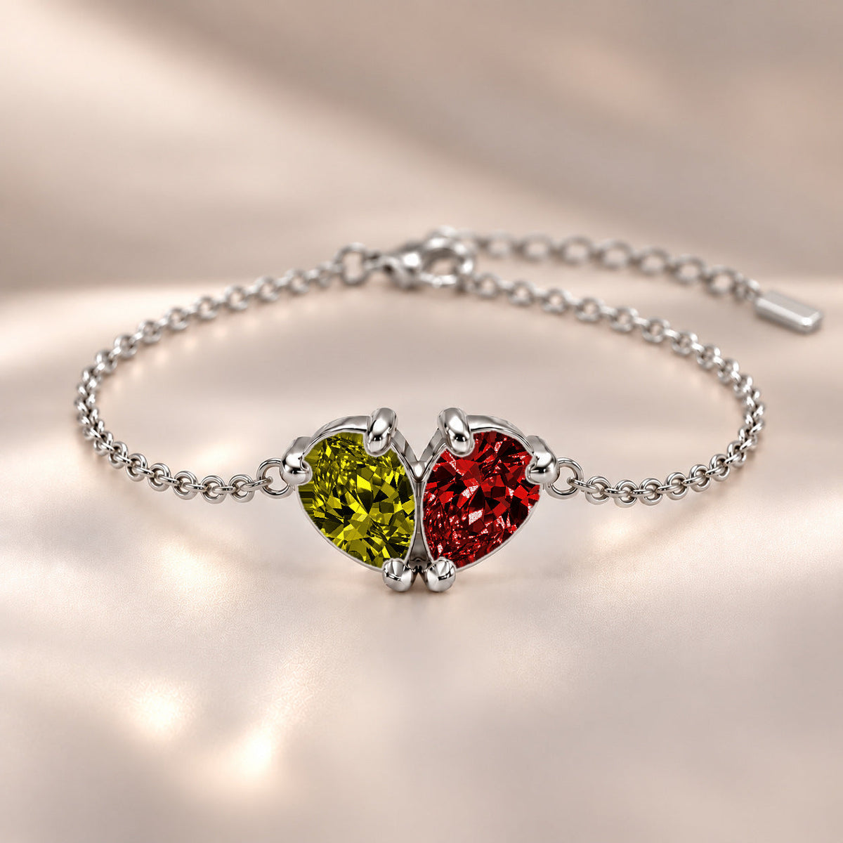 Demi Heart Bracelet - Silver Finish