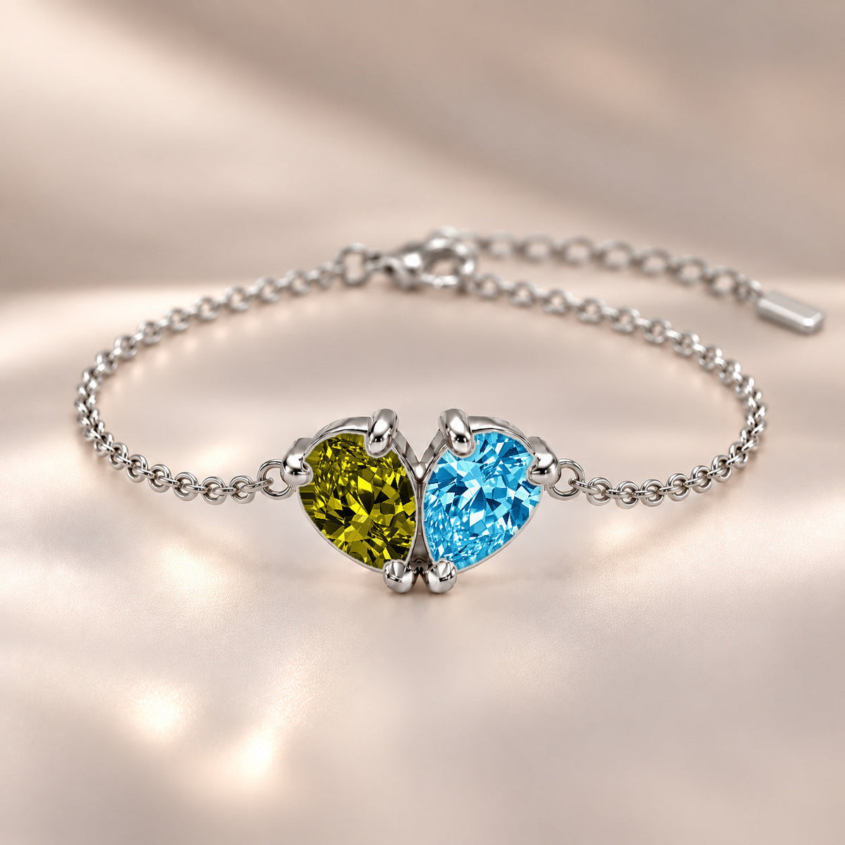 Demi Heart Bracelet - Silver Finish