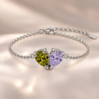 Demi Heart Bracelet - Silver Finish
