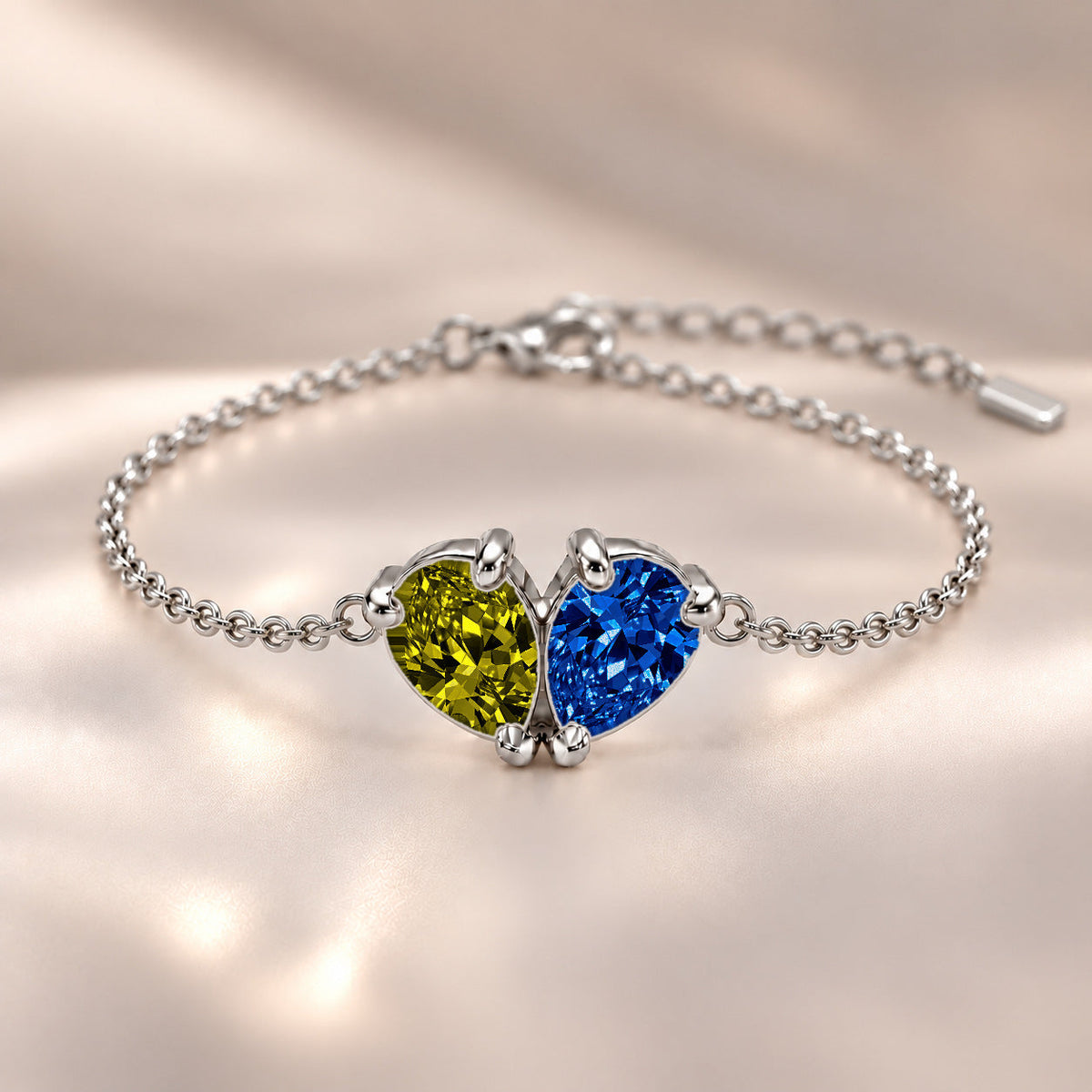 Demi Heart Bracelet - Silver Finish