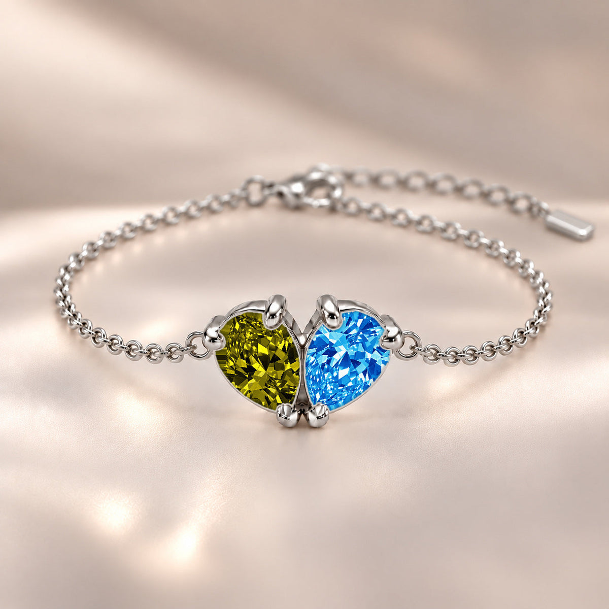 Demi Heart Bracelet - Silver Finish