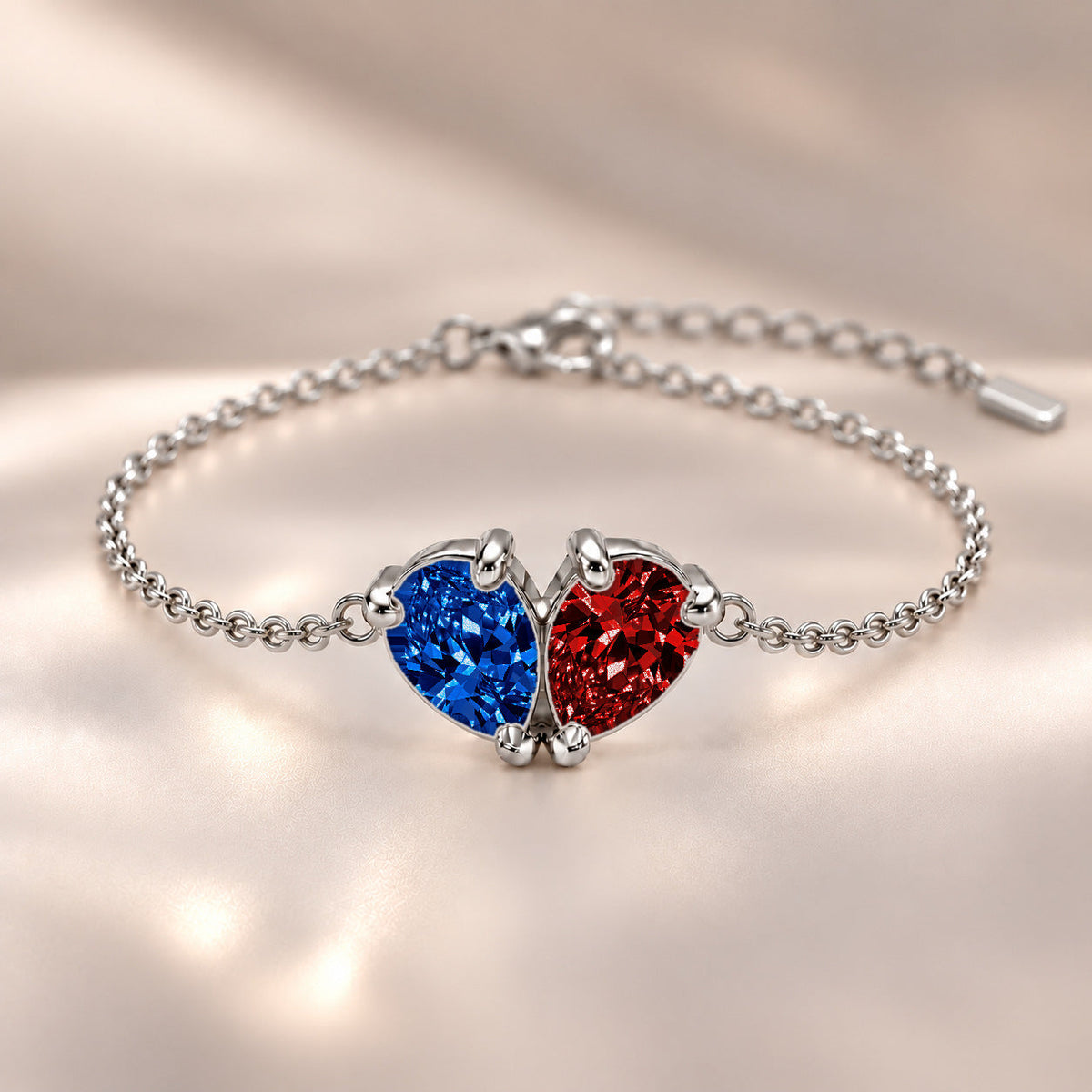 Demi Heart Bracelet - Silver Finish