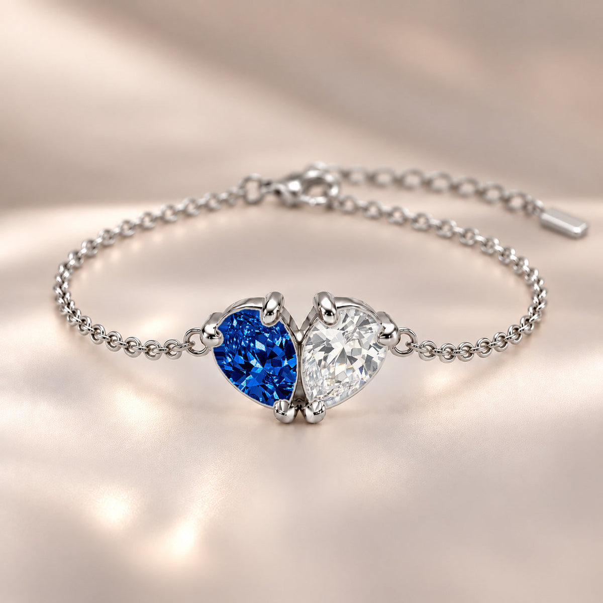 Demi Heart Bracelet - Silver Finish