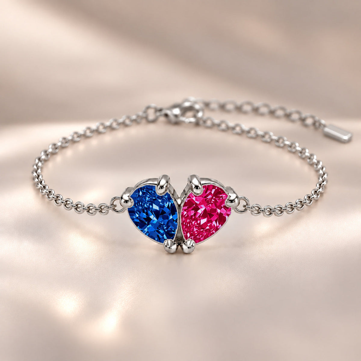 Demi Heart Bracelet - Silver Finish