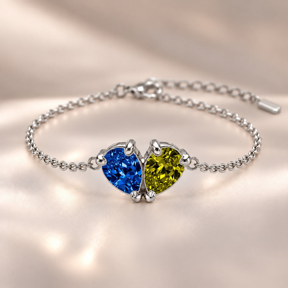 Demi Heart Bracelet - Silver Finish
