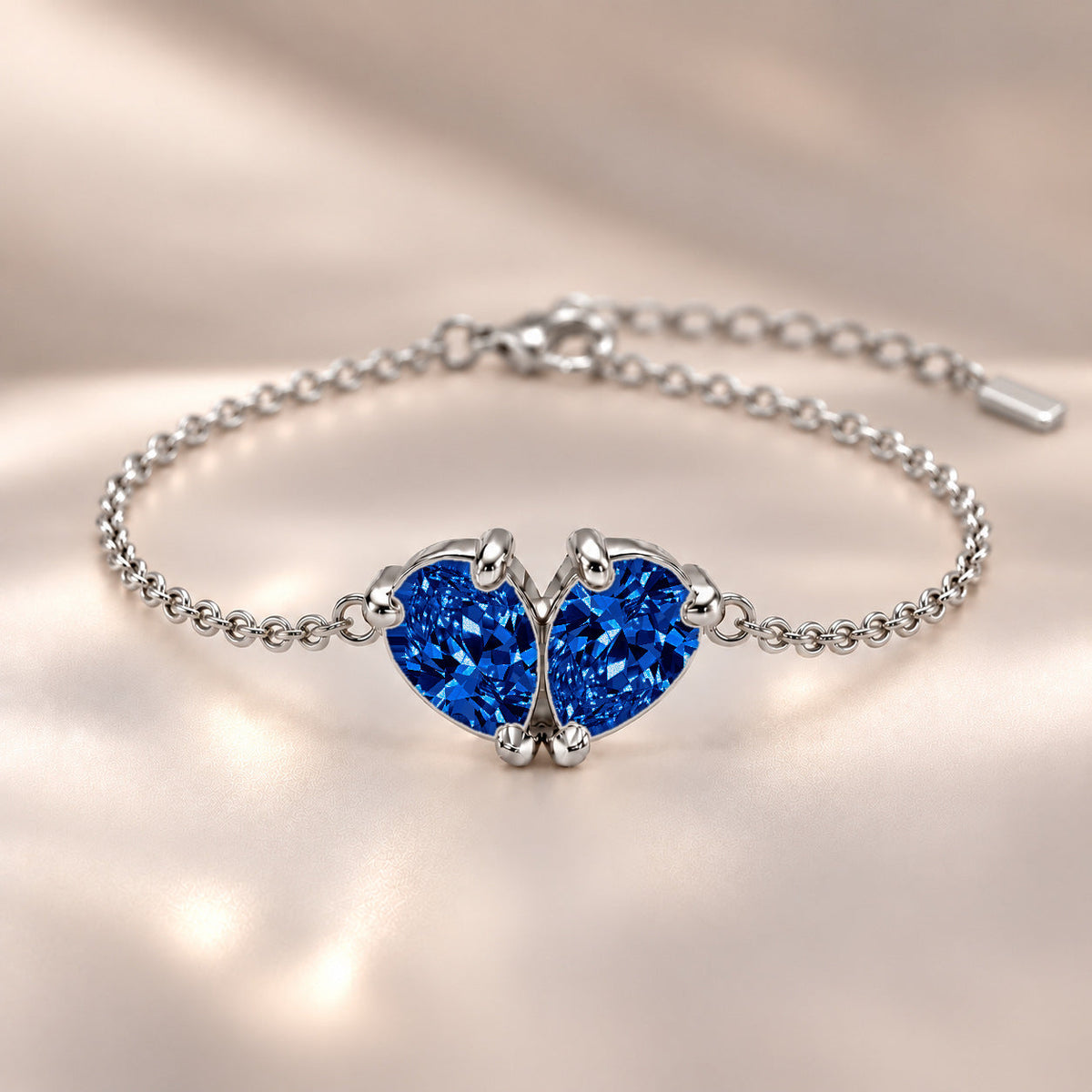 Demi Heart Bracelet - Silver Finish