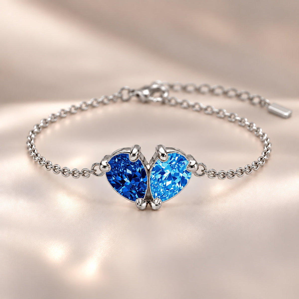Demi Heart Bracelet - Silver Finish