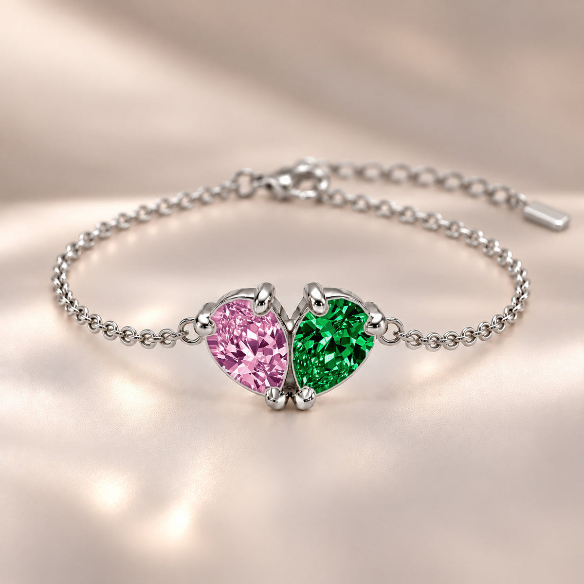 Demi Heart Bracelet - Silver Finish