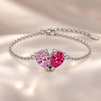 Demi Heart Bracelet - Silver Finish