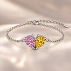 Demi Heart Bracelet - Silver Finish