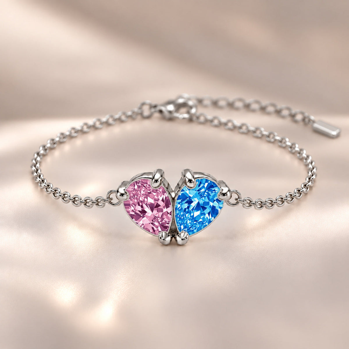 Demi Heart Bracelet - Silver Finish