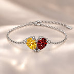 Demi Heart Bracelet - Silver Finish