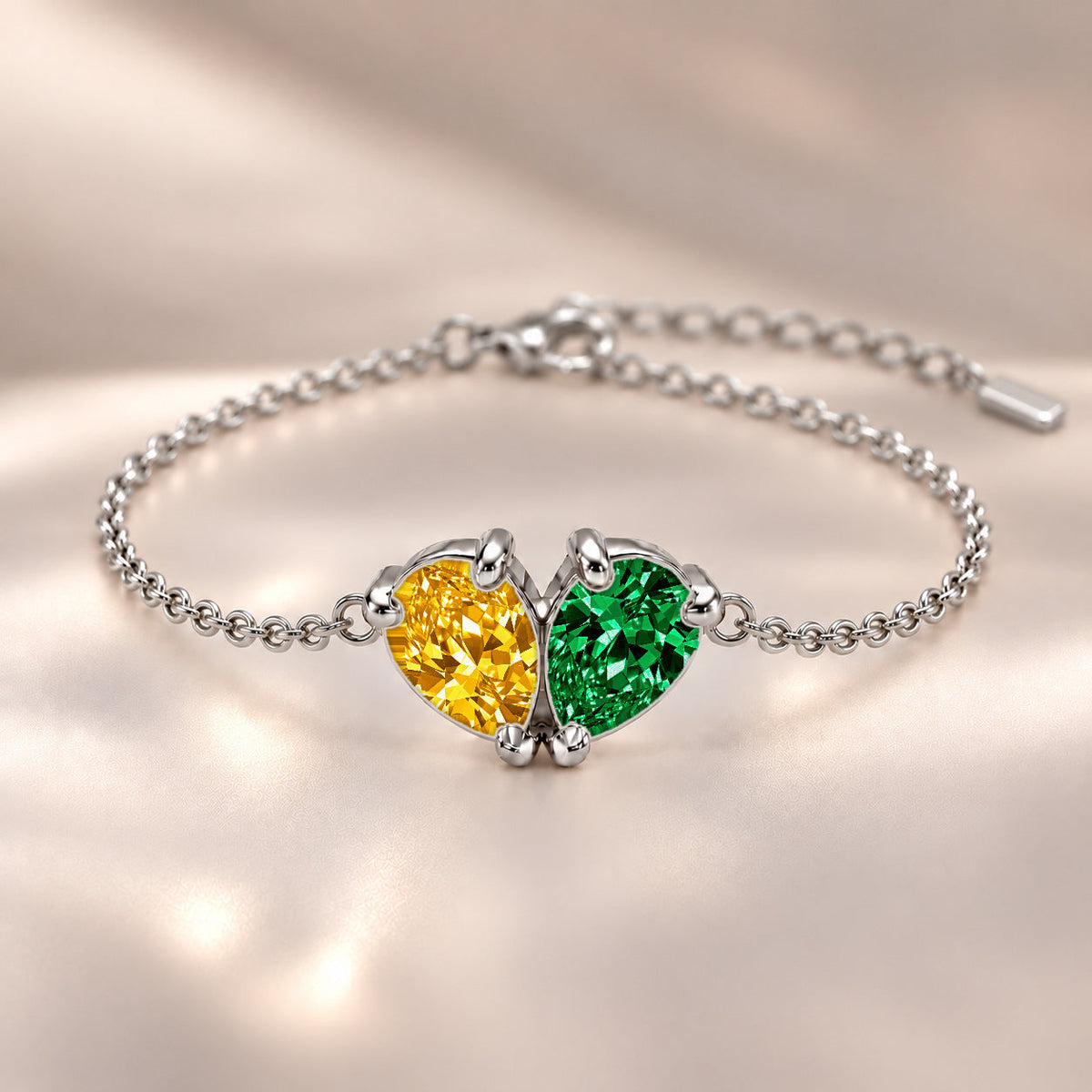Demi Heart Bracelet - Silver Finish