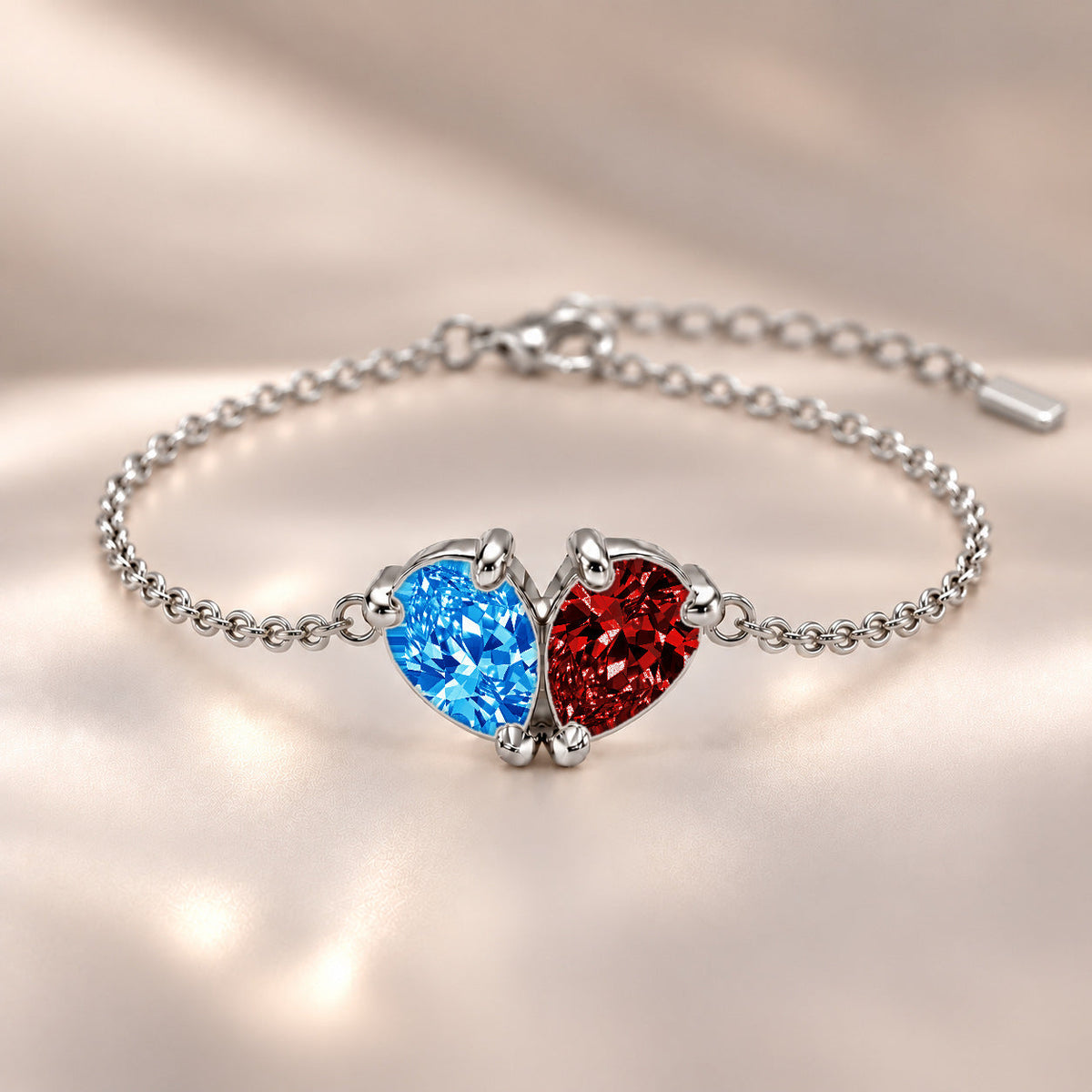 Demi Heart Bracelet - Silver Finish