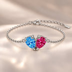 Demi Heart Bracelet - Silver Finish