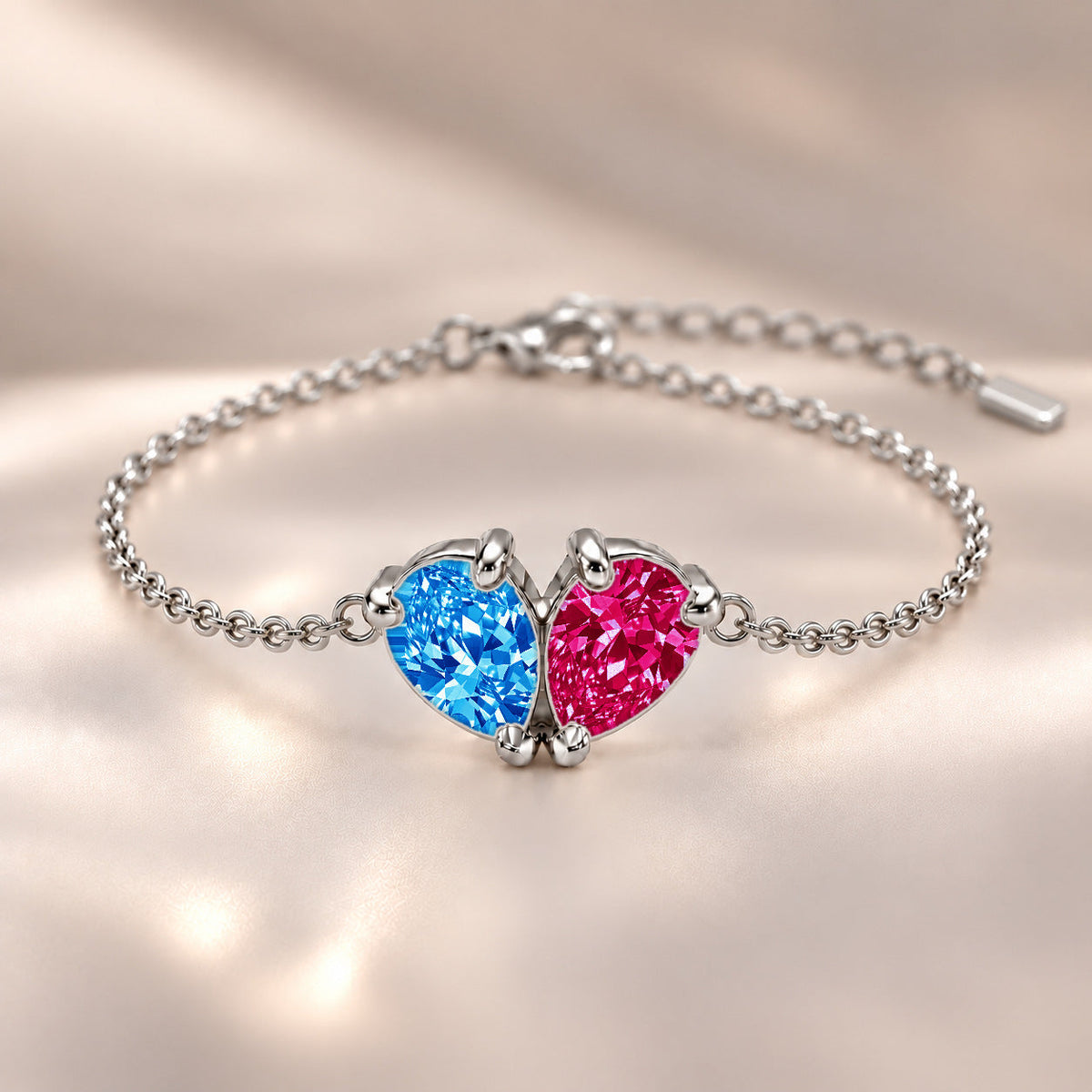 Demi Heart Bracelet - Silver Finish