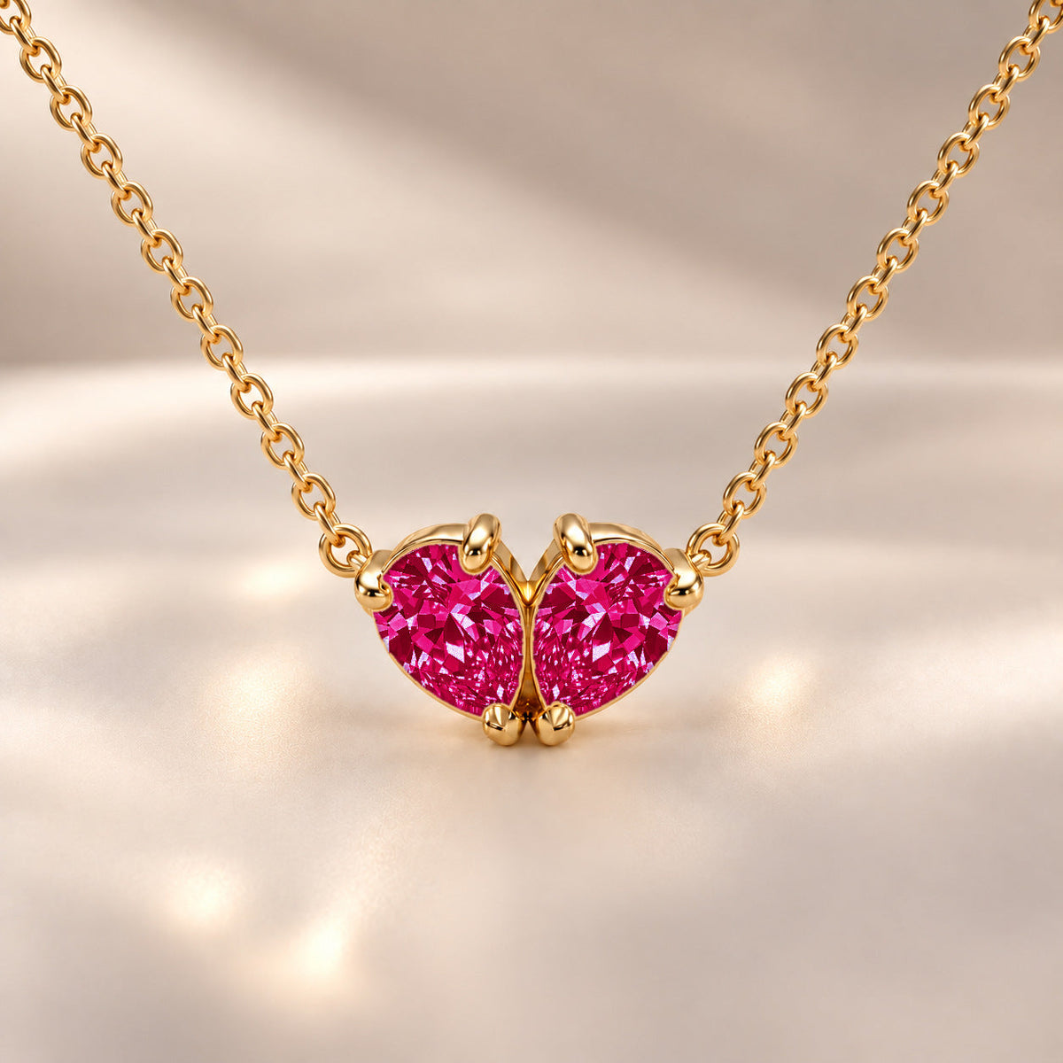 Demi Heart Necklace - Gold Finish