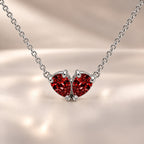 Demi Heart Necklace - Silver Finish