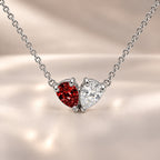 Demi Heart Necklace - Silver Finish
