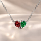 Demi Heart Necklace - Silver Finish