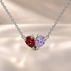 Demi Heart Necklace - Silver Finish