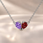 Demi Heart Necklace - Silver Finish