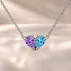 Demi Heart Necklace - Silver Finish