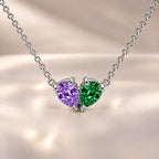 Demi Heart Necklace - Silver Finish